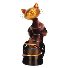 Metal Cat Wine Holder Cute Cat Shapes Vintage Chic Decorative Wine Rack Tightly Embraced Paws Rustproof Wine Bottle Stand for Home Decoration