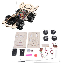 Kit fai-da-te per auto RC in legno – Motore elettrico, 2xAA