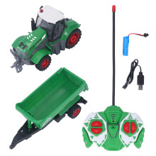 Educational Fun Remote Control Tractor Toy Combine Harvester Farm Animal Toys Adjustable Loading Arm Interchangeable Harvesting Heads Rechargeable