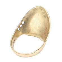 Brass Archery Thumb Ring with Anti-Lost Rope, Gold, Portable Finger Protector