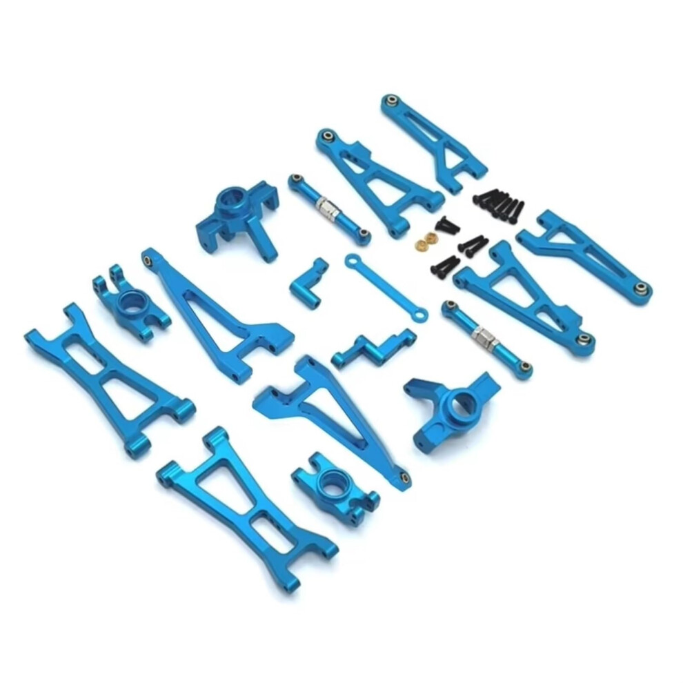 Rc Car Metal Upgrade Parts Kit For Hbx 16889 16890 Sg1601 Sg1602 1/16 With Suspension And Steering Set Blue 9053599512264