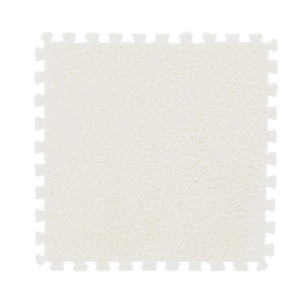 Foam Play Mats 10 Pack 12X12 Soft Plush Eva Interlocking Floor Tiles For Kids And Toddlers White