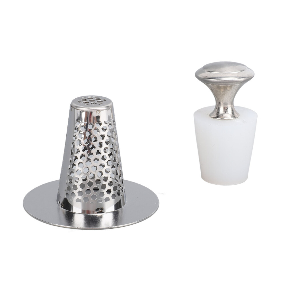 2 Bathroom Sink Strainers with Silicone Plug Set