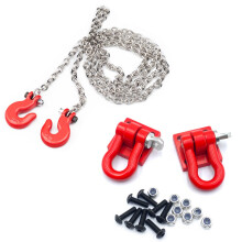 RC Tow Chain with Hooks for SCX6 AXI05000, 1/6 Scale Metal Recovery Accessories for Axial Truck