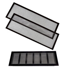 Confezione da 2 4x10 Rete Nera per Registro da Pavimento/Rete di Ventilazione - Copertura Magnetica In Silicone per Presa D'Aria per L'Aria