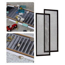 2er-Pack Schwarzes Bodengitter/Entlüftungsgitter, 4 X 10 Zoll - Magnetische Silikon-Entlüftungsgitterabdeckung für Klimaanlagen im Haushalt