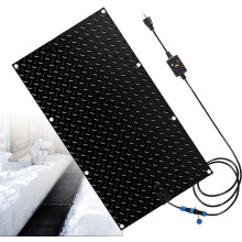 Heated Snow Melting Mat for Walkways, PVC Rubber Mat 15x20in, Fast Snow Melting Winter Safety Solution