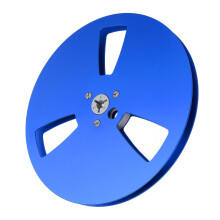 7 Inch Empty Reel Alloy, 3 Holes, 1/4 in Blue