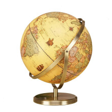 12.5 Inch Rotating World Globe with Metal Base, Bilingual English Chinese Map, Educational Desk Decor