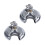 2X Padlocks Heavy Duty 70MM Round Circular Disc Padlock with 2 Keys 1