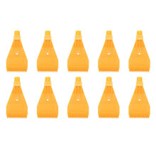 10X 1/4BSP Male Thread ABS Single Hole Air Blow Off Flat Jet Nozzle Yellow