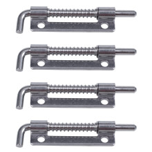 4X Hardware Spring Loaded Metal Security Bolt 3.5 inch Long Silver Tone