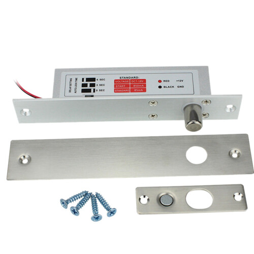 2X Electric Bolt Lock Deadbolt Drop Bolt NC Mode Door Lock 1