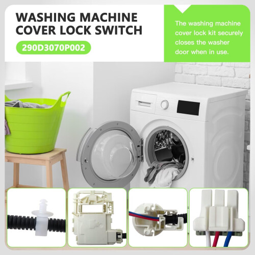 Washer Lid Lock Switch Replacement for GE  Load Models 290D3070P002 Restores Washer Function 1