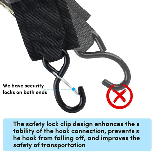 4-Pack Boat Trailer Transom Tie-Down Straps,2in X 4Ft Adjustable Transom Straps with Quick Release Buckle