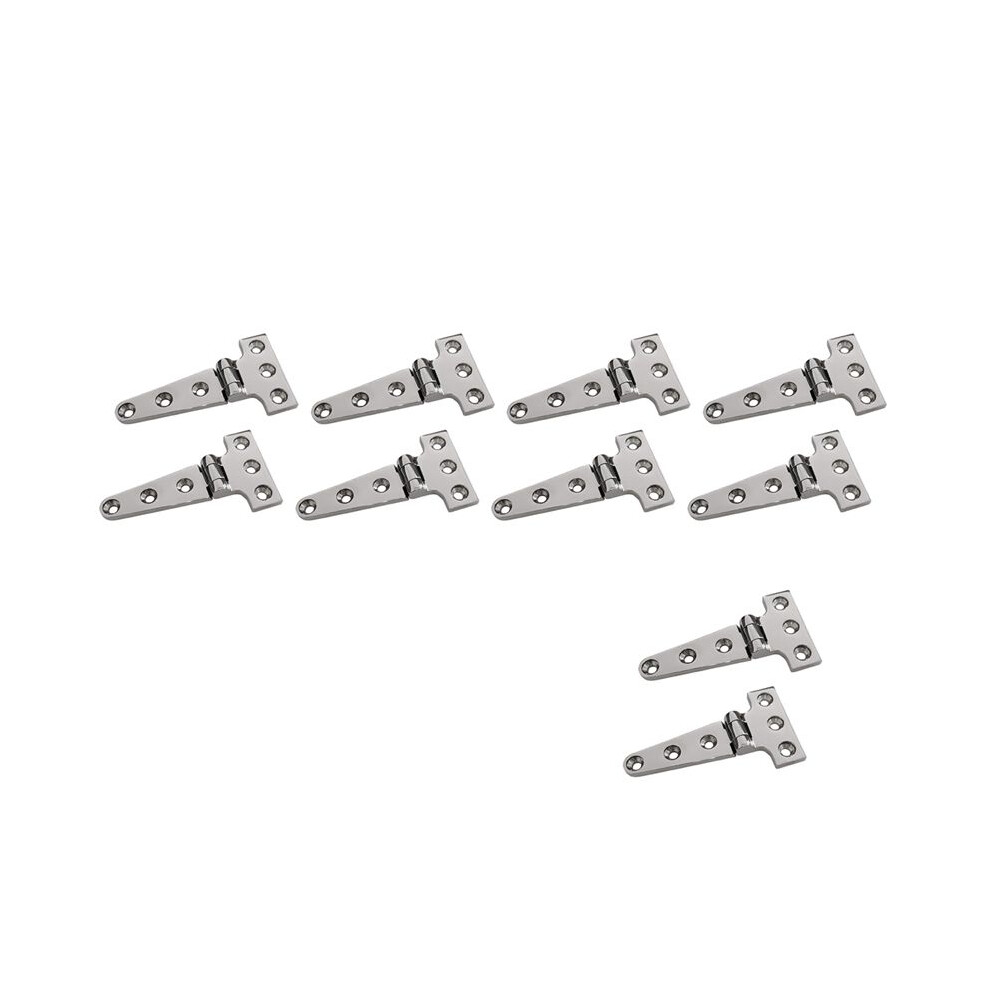 10 PCS Heavy Duty T Hinge 316 Stainless Steel Marine Grade Casting Hinge Door Hatch Hinge Boat