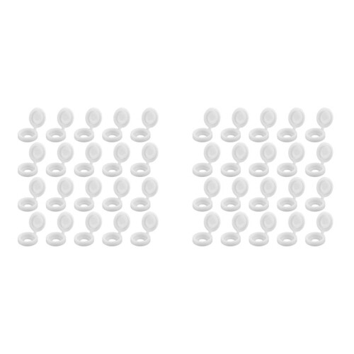 400 Pcs Screw Cap Plastic Hinged Screw  Covers Screw Cover Caps Snap- Replacement Screw Decorative Covers (White)