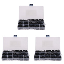 1800Pcs Black Nylon Flat Washer Assortment Kit for M2 M2.5 M3 M4 M5 M6 M8 M10 M12 Plain Repair Washer Gasket Kit