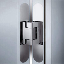 4Pcs 6 Inch Concealed Door Hinges Invisible Hinges Concealed Hinges 180 Degree Swing Hinge 3 Way Adjustable Butt Hinge A