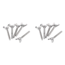 10 Stück M5 Schmetterling Flügel Hand Schrauben Schrauben 304 Rostfreier Stahl Befestigung Sortiment, Voll Gewinde (M5X40mm)