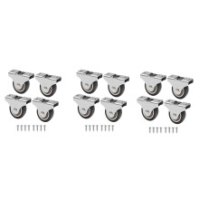 12 Pcs Casters Furniture Casters Small 25mm Fixed Casters Directional Movable Casters Movable Casters for Furniture
