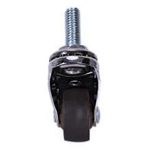 12 Stuecke Kleine Rollen 1 Zoll M8X15mm Tpe Leise Raeder mit Bremse Universalrollen Fuer Moebel Buecherregal Schublade