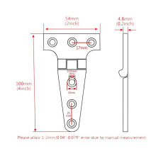 10 PCS Heavy Duty T Hinge 316 Stainless Steel Marine Grade Casting Hinge Door Hatch Hinge Boat