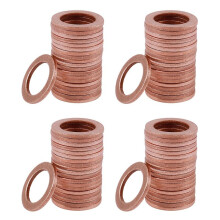 80Pcs 12mm x 18mm x 1.5mm Copper Flat Washer Ring Sealing Fitting