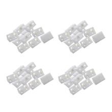 Furniture Cabinet Fastener Corner Braces Angle Brackets White 40Pcs