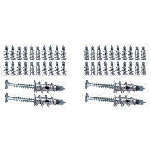 80 Pcs Metal Self Drive Anchor Plasterboard Dowels with Screws 4.5 x 35mm for Single-Layer And Double-Clad Plasterboar
