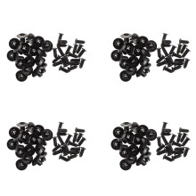 80 Stueck 8mm Loch Eindruecken Spreizschraube Steuerung Clips Plastik Niete - Schwarz