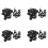 80 Pcs 8mm Hole Push in Expanding Screw Panel Clips Plastic Rivet Black 1
