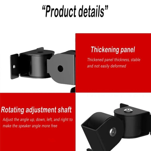 2PCS Wall Mount Bracket for  Era 100, Wireless Speaker Space Saving  Home Metal Wall Stand Holder Black 1