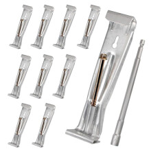 10pcs 5Inch Gutter Hangers with Rust-Resistant Screws,Gutter Clips Hidden Gutter Bracket Come with 1/4Inch Hex Drill Bit