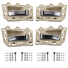 4pcs Beige+Chreom Inner Door Handle Kit for Grand Cherokee 2005-2010 1JV471J3AA 1JV461J3AA 5HR411J3AK 5HR421J3AK