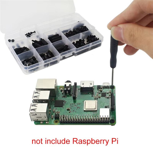 1set Nylon Screw Kit Nylon Screws Nut with Screwdriver for DIY Extension Board for Raspberry Pi 5 4B 2