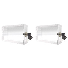 2X Universal Thermostat Lock Box with Key Thermostat Cover for Thermostat Wall Fits Thermostats 7X4.5 Inches