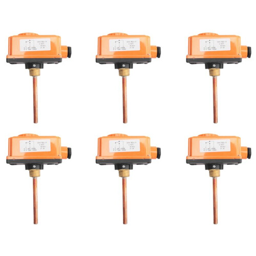 6X G1/2 Male Thread Hot Water Pipe Thermostat Temperature Controller 90 Celsius High Temperature Start Heating System