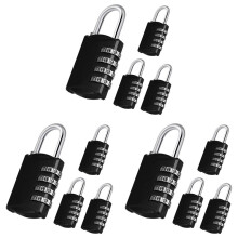 Combination-Padlock 4-Digit-Gym-Locker-Lock -12 PCS Resettable Combo Lock for Toolbox School Employee Locker