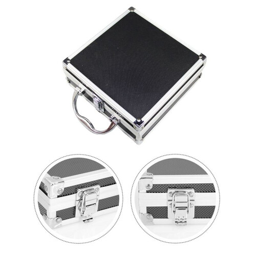 2X Aluminum Alloy Toolbox Accessories Storage Box Practical Aluminum Suitcase Small Toolbox Storage Box 2