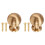 2X Solid Brass Cabinet Furniture Drawer Cabinet Door Handle Round Knobs Round Wardrobe Pull Door Handle 37mmx28mm 1