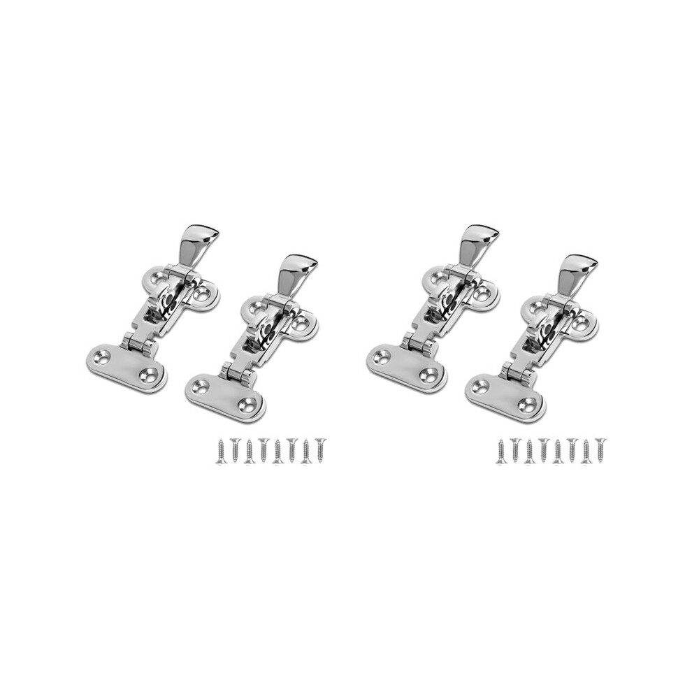 Marine Grade Boat Door Hatch Anti-Rattle Latches, Hold Down Clamp Latches, Solid Construction, Lockable,(4 Pcs) 6031692407697