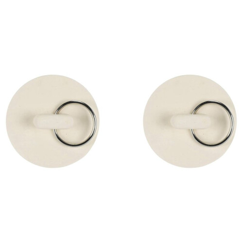 2pcs 1in White Rubber Wash Basin Bathtub Plug Sink Plug Drain Pipe Plug Sink Plug Water Plug