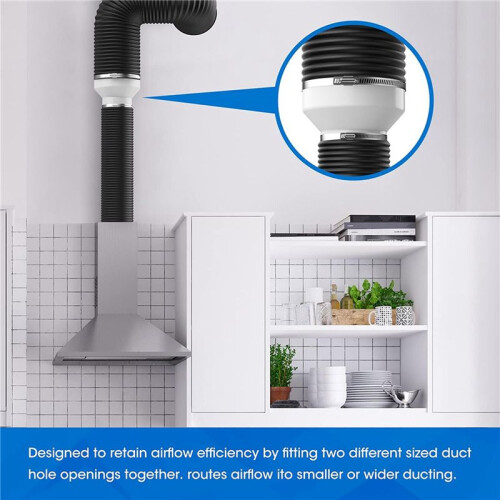2X Redutor de Duto de 8 A 6 Polegadas, Adaptador de Duto 8 A 6 Redutor de PVC, Aumento/Redutor de Duto para Sistema de Ventilação HVAC de Barraca de 2
