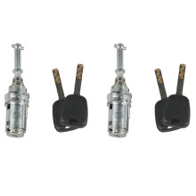 2X Car Left Front Door Cylinder Lock with Key Kit for C2 C3 2002-2010 Accessories 9170T9 9170.T9