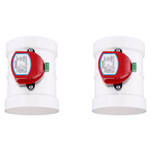 2X Plastic Motorized Damper PVC Check Valve Air Duct Volume Controller for Ventilation Pipe 220VAC 110mm