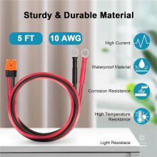 2X XT60i to O Ring Terminal Cable 10AWG Female to O Ring Connector XT60i Extension Cable