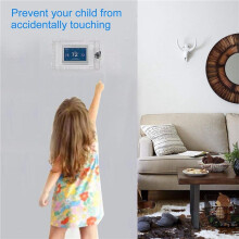 3X Caja de Seguridad para Termostato con Llave Cubierta Universal para Termostato con Cerradura, Protector de Termostato Transparente para Pared