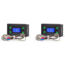 2X Tuya WIFI Regolatore Ad Alta Temperatura Termostato Digitale Programmabile Termocoppia Tipo K -99-999 Gradi ZFX-TW01