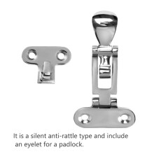 Marine Grade Boat Door Hatch Anti-Rattle Latches, Hold Down Clamp Latches, Solid Construction, Lockable,(4 PCS)